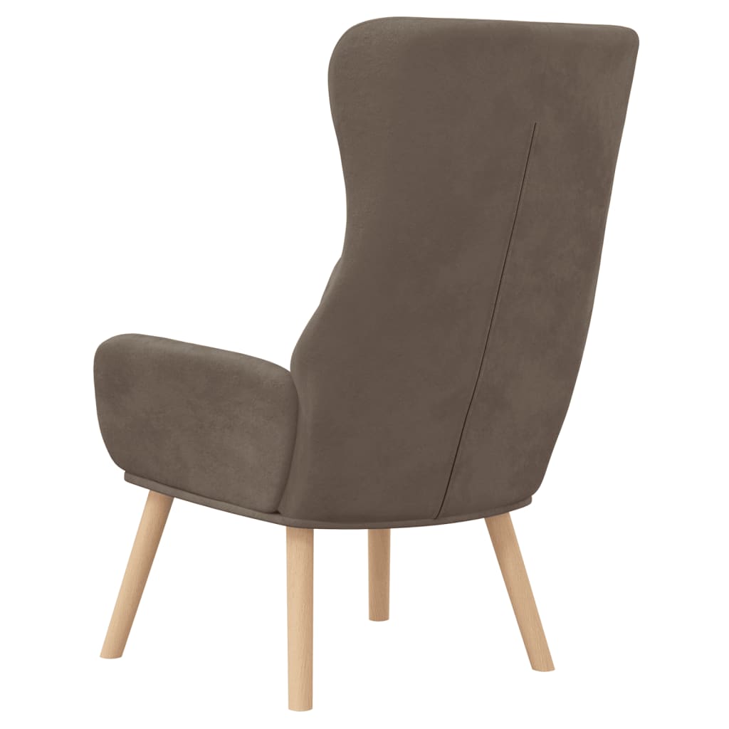 Fauteuil inclinable en velours marron