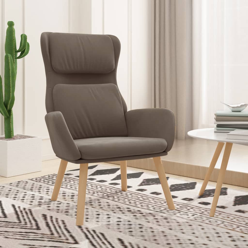 Fauteuil inclinable en velours marron
