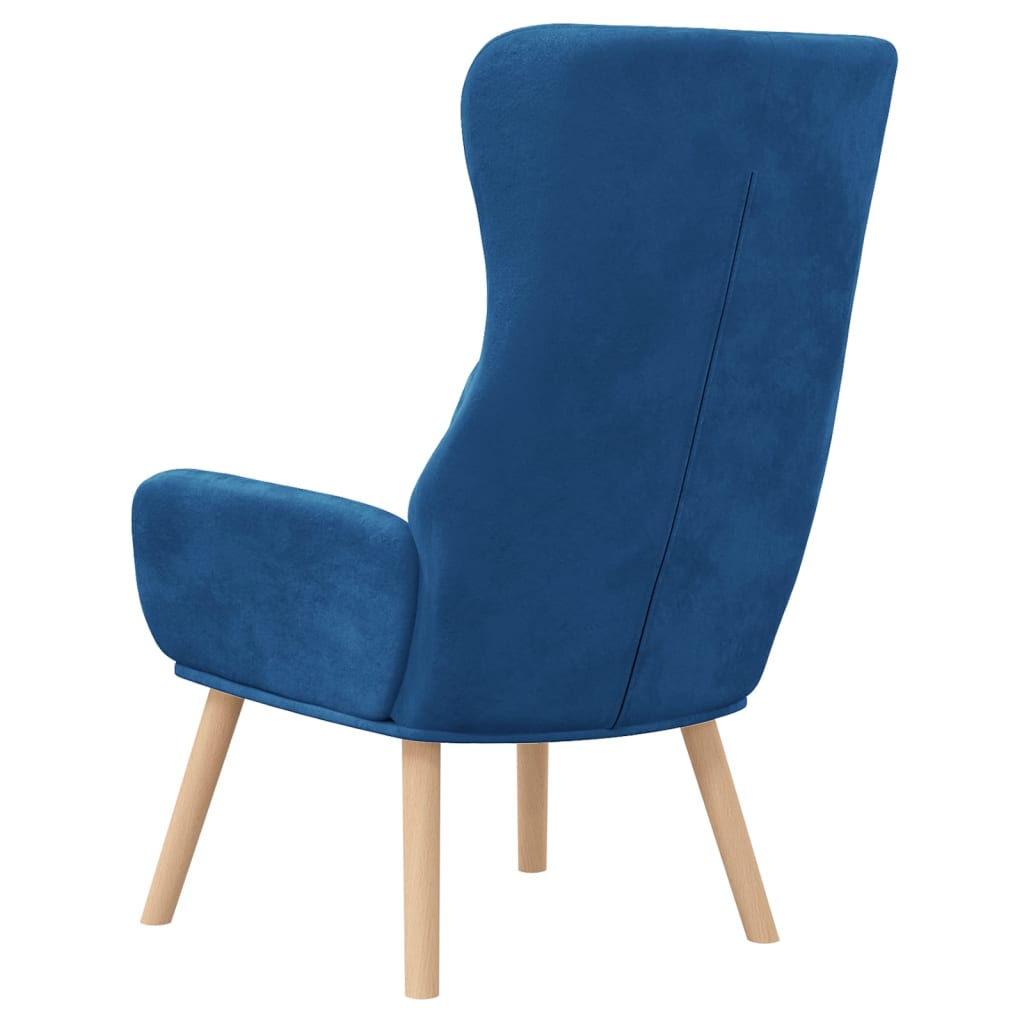 Fauteuil relax en velours bleu