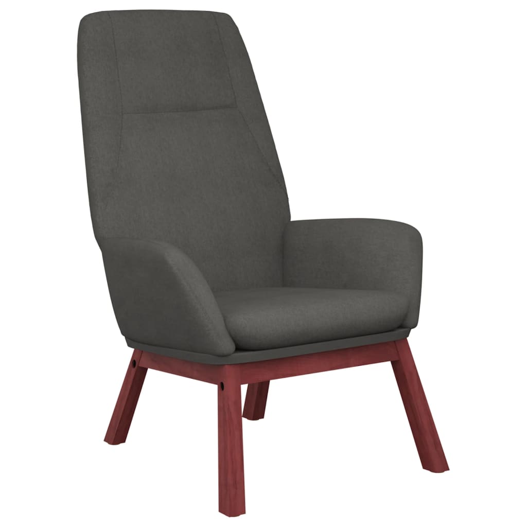 Fauteuil de relaxation tissu gris foncé