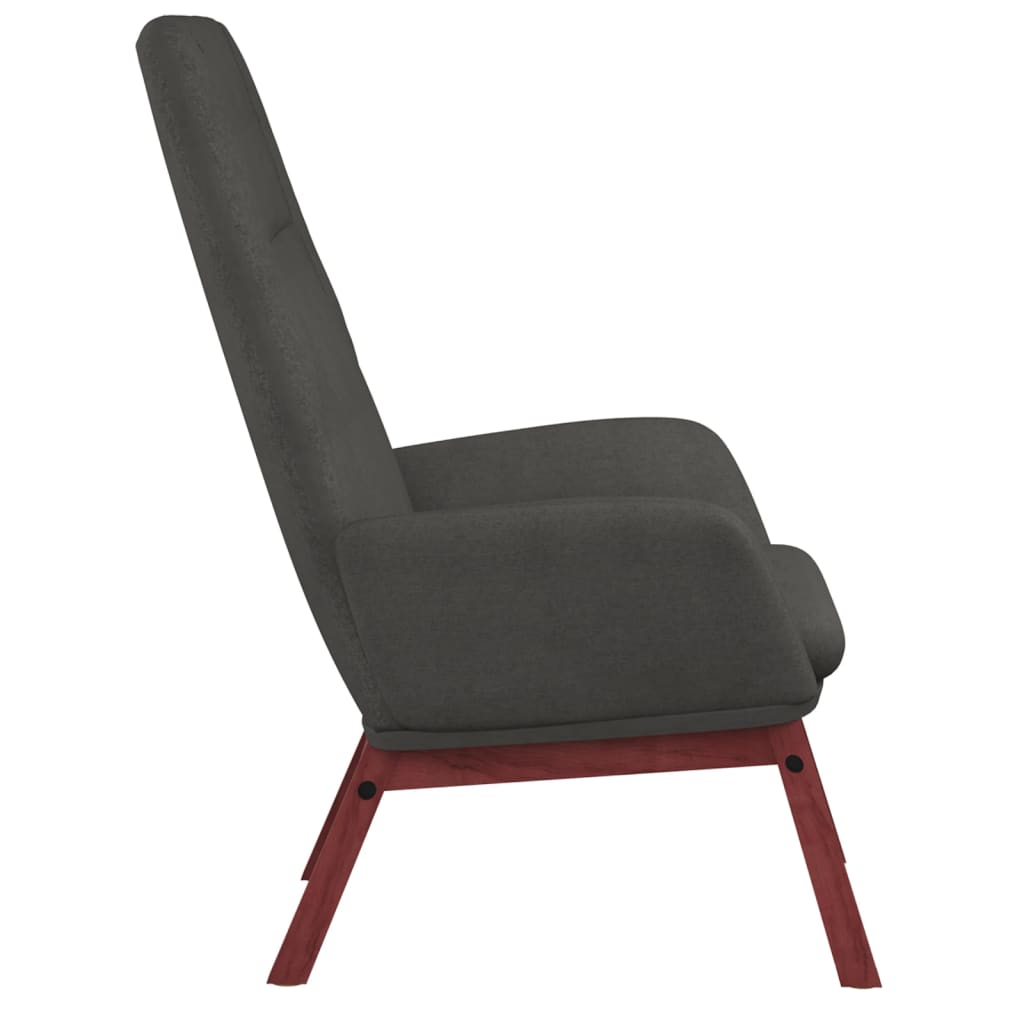 Fauteuil de relaxation tissu gris foncé