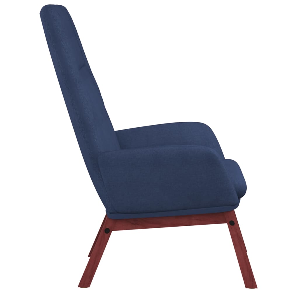 Fauteuil relax en tissu bleu