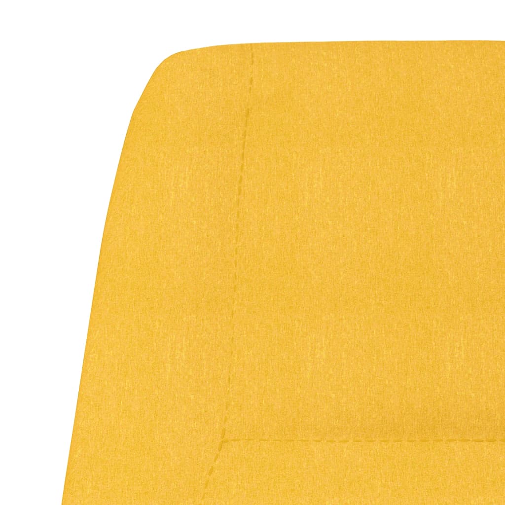 Fauteuil relax en tissu jaune moutarde