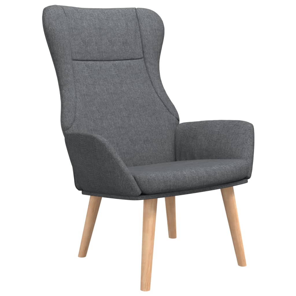 Fauteuil de relaxation tissu gris foncé