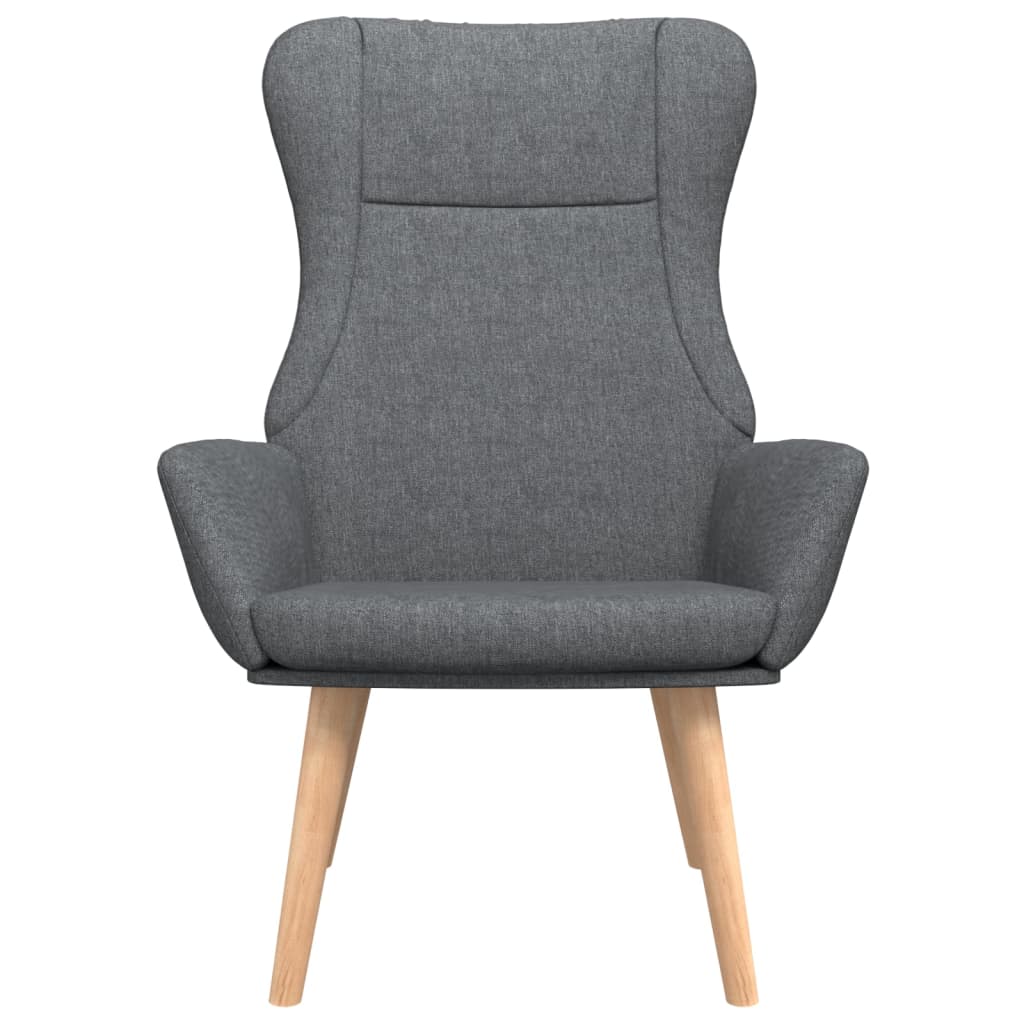 Fauteuil de relaxation tissu gris foncé