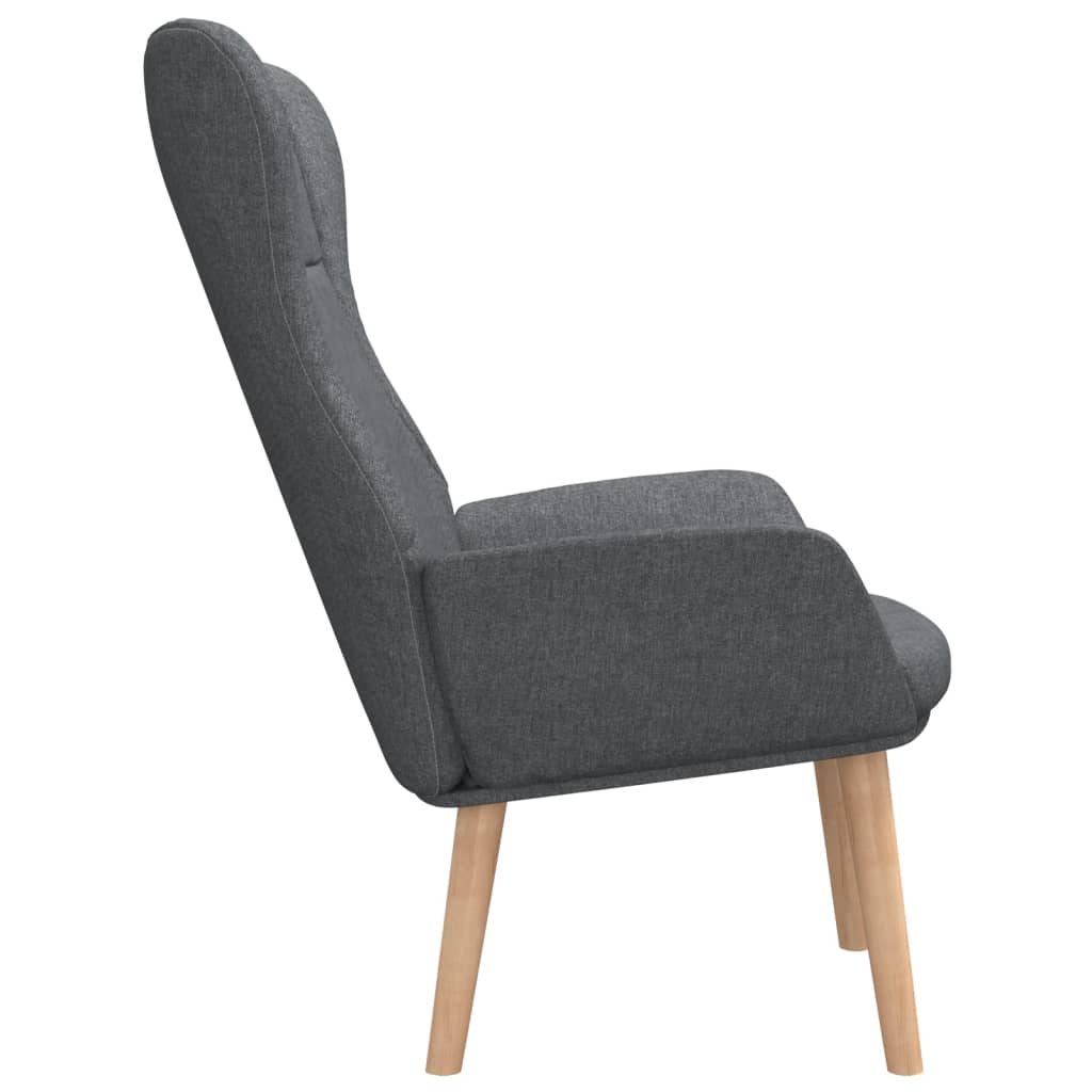 Fauteuil de relaxation tissu gris foncé