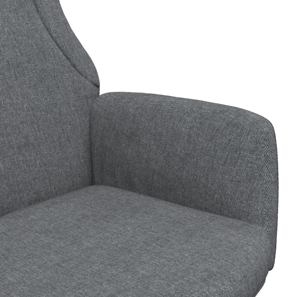 Fauteuil de relaxation tissu gris foncé