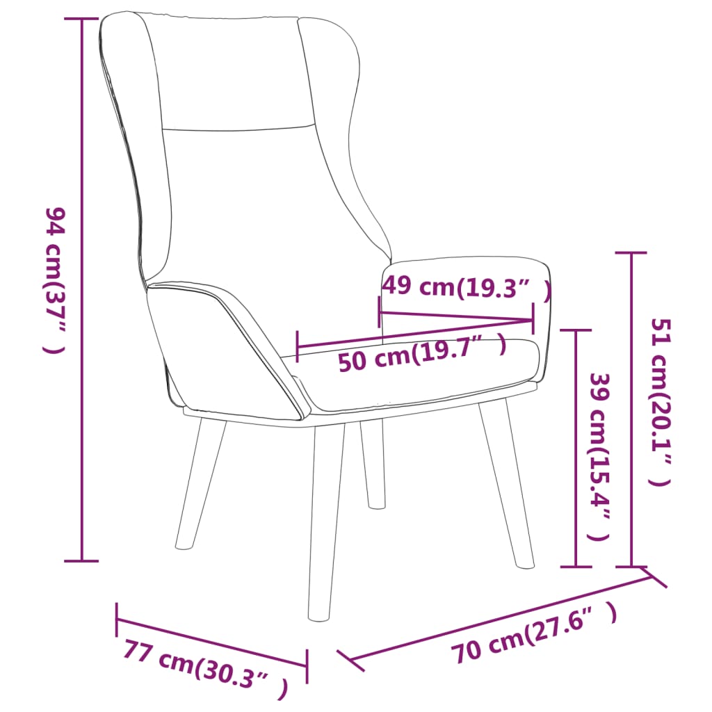 Fauteuil de relaxation tissu gris foncé