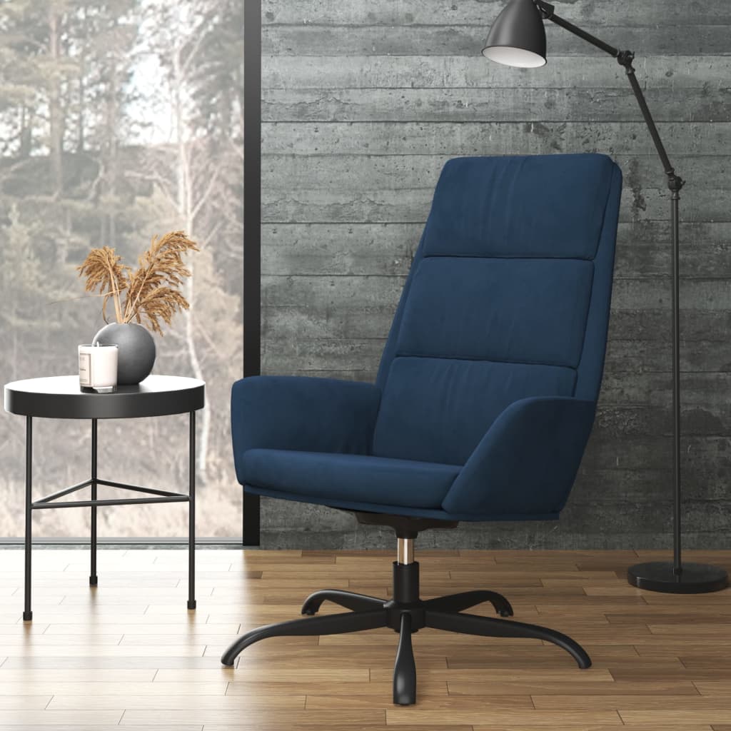 Relaxsessel Blau Samt