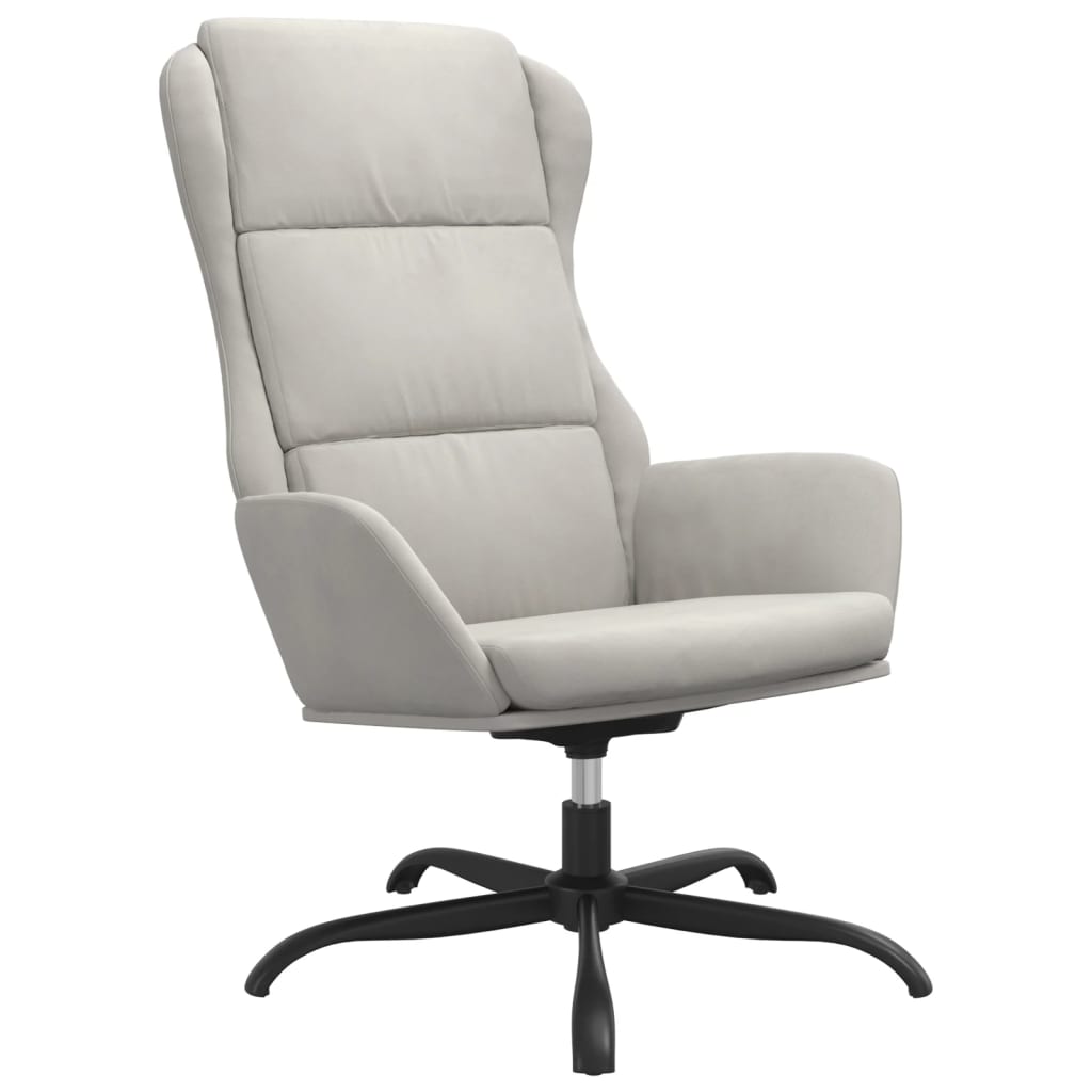 Relaxsessel Hellgrau Wildleder-Optik