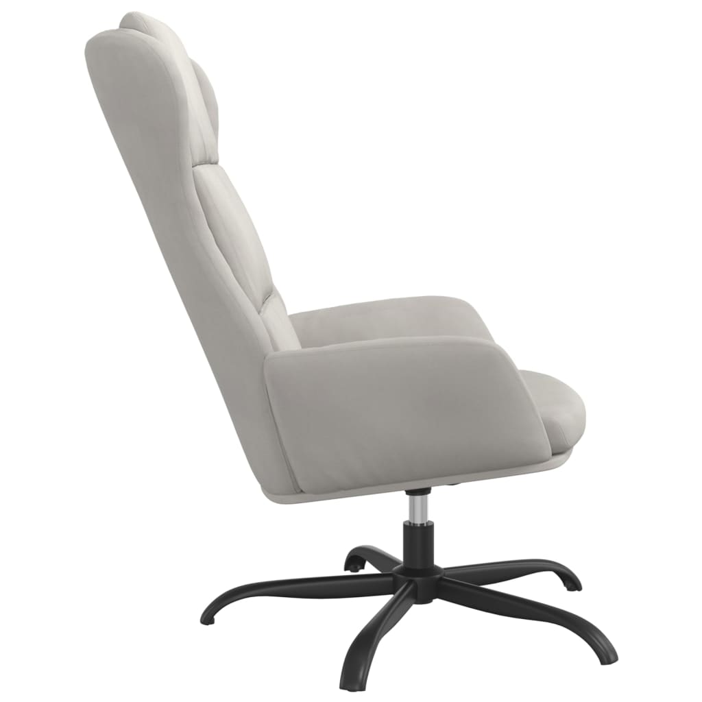 Relaxsessel Hellgrau Wildleder-Optik
