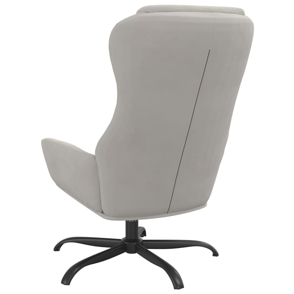 Relaxsessel Hellgrau Wildleder-Optik