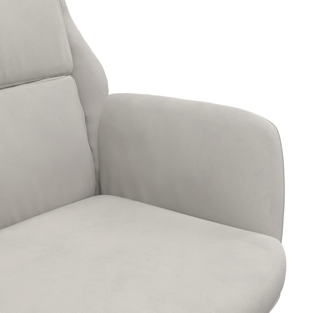 Relaxsessel Hellgrau Wildleder-Optik
