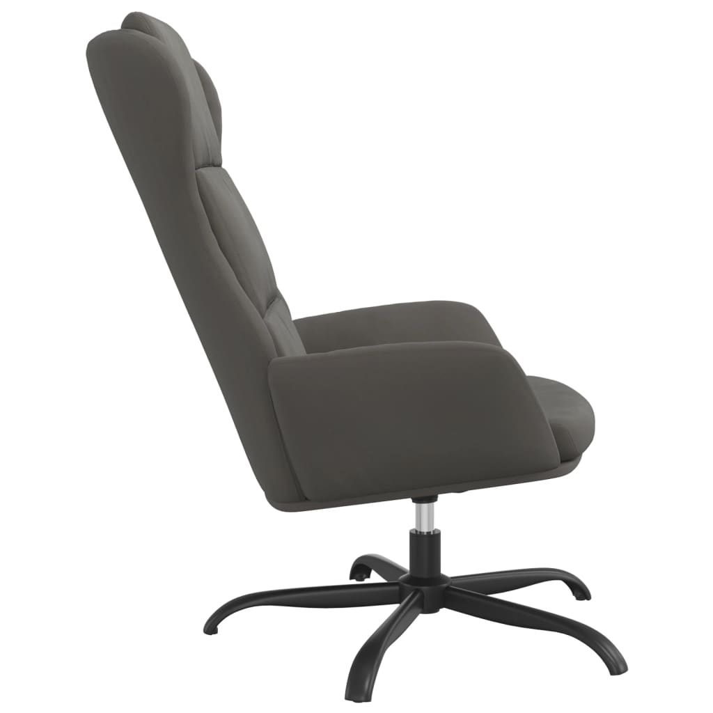 Relaxsessel Dunkelgrau Wildleder-Optik