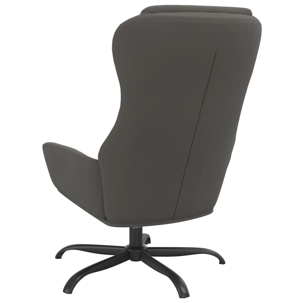 Relaxsessel Dunkelgrau Wildleder-Optik