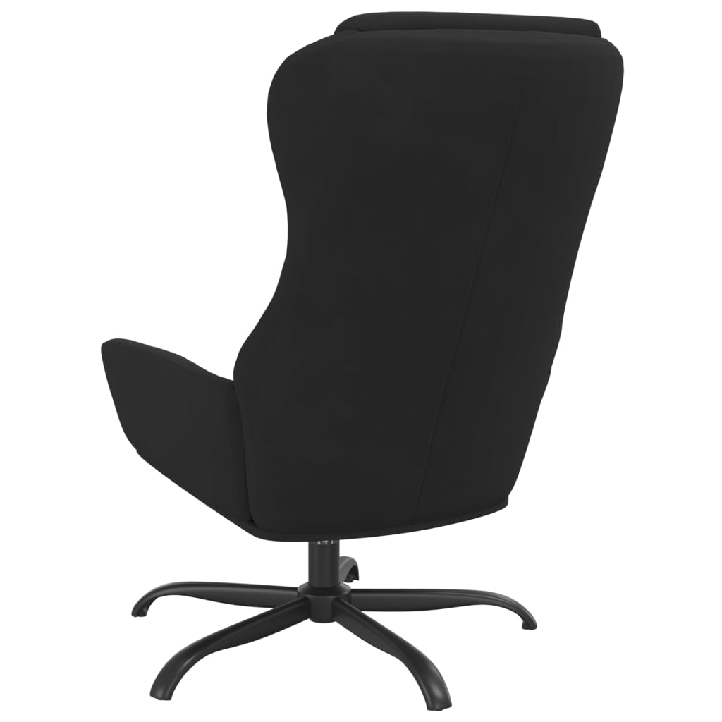 Relaxsessel Schwarz Wildleder-Optik