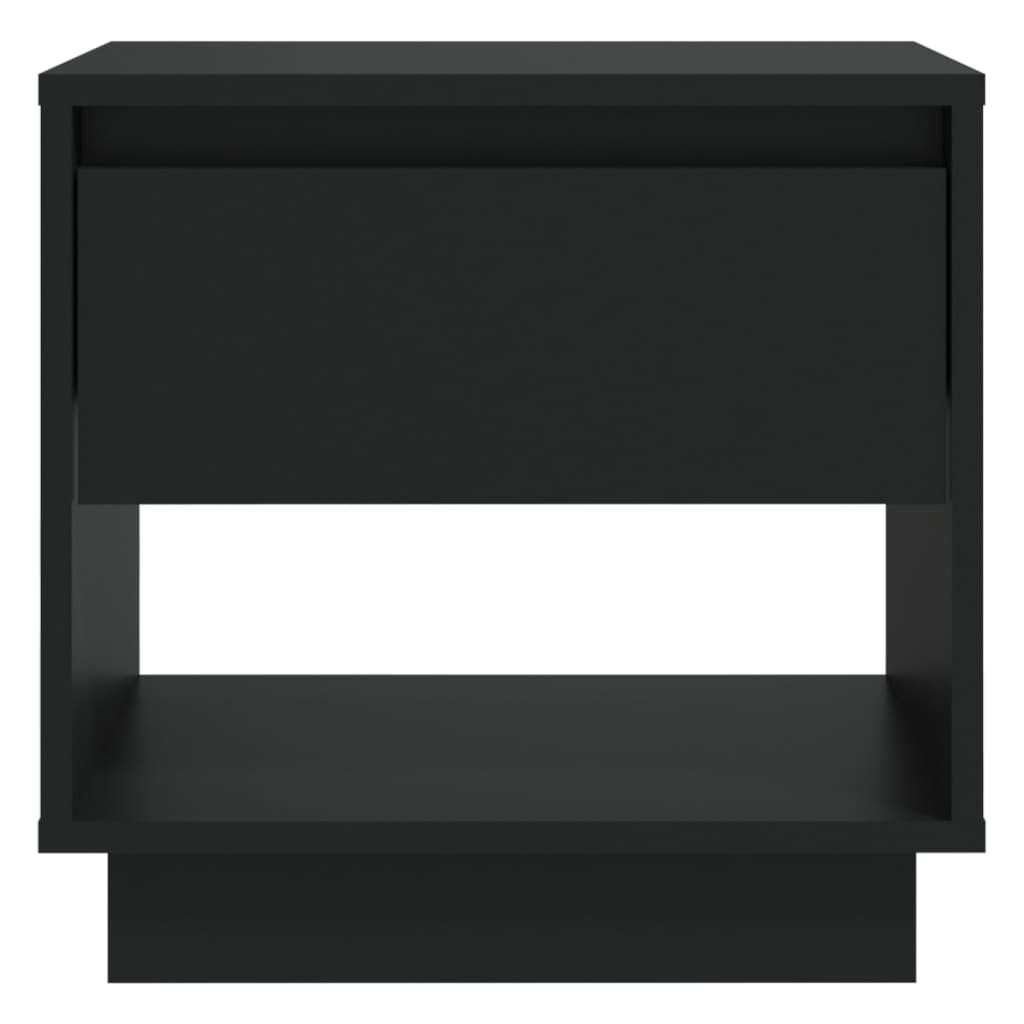 Tables de chevet, lot de 2, noires, 45 x 34 x 44 cm, en bois
