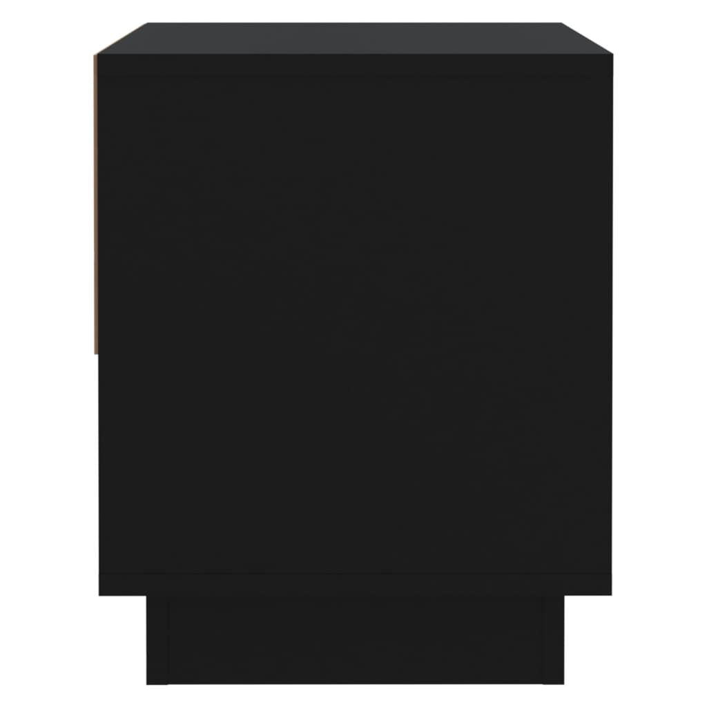 Tables de chevet, lot de 2, noires, 45 x 34 x 44 cm, en bois