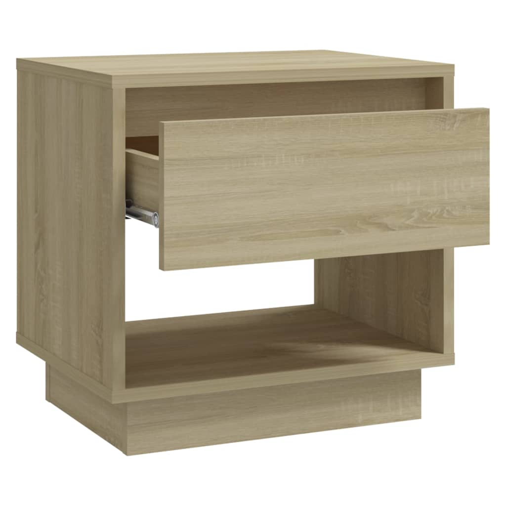 Tables de chevet 2 pcs. Chêne Sonoma 45x34x44 cm matériau bois