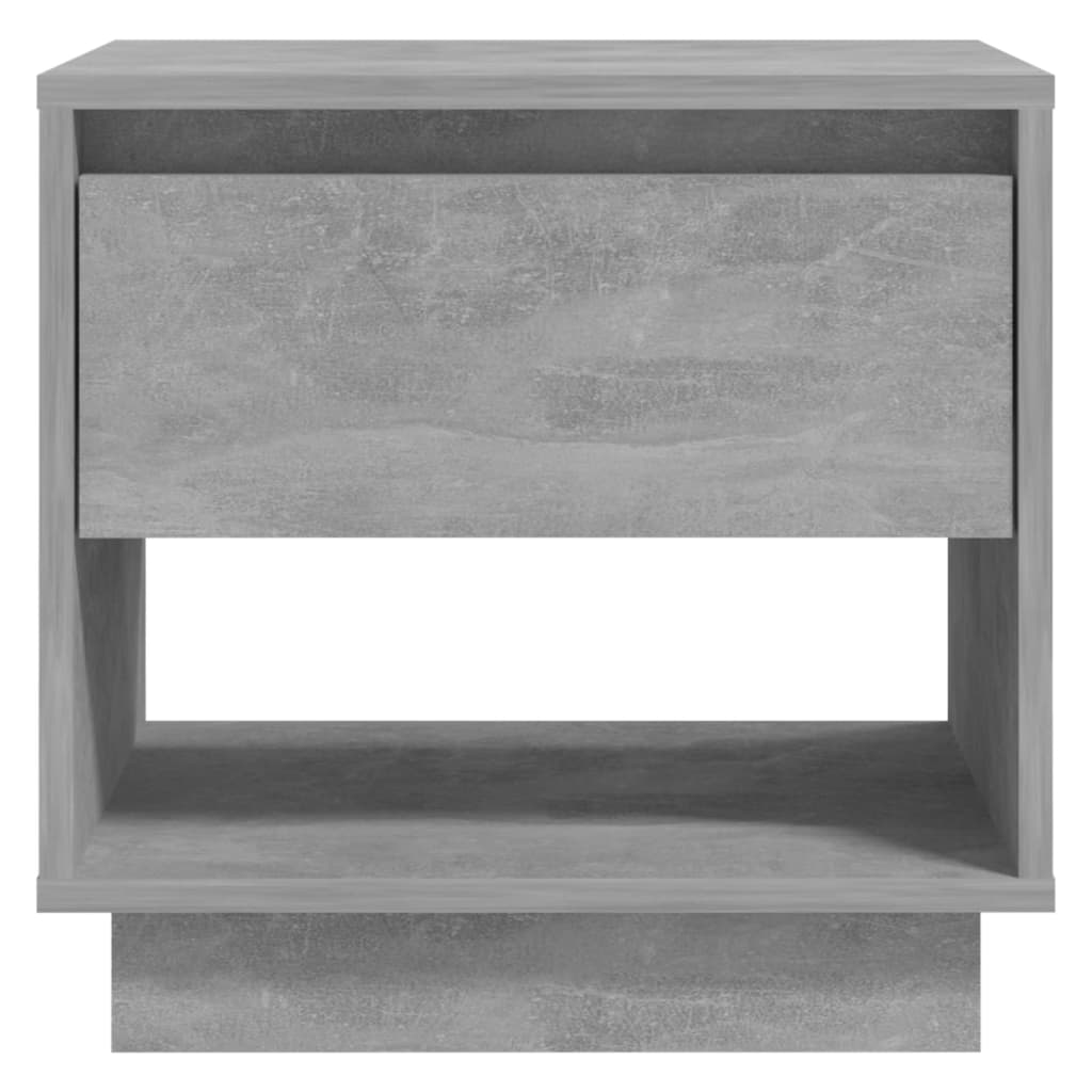 Bedside tables 2 pcs. Concrete grey 45x34x44 cm wood material