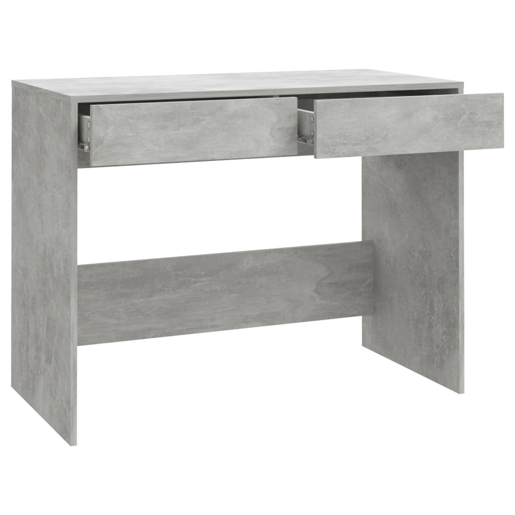 Desk Concrete Grey 101x50x76.5 cm Wood Material