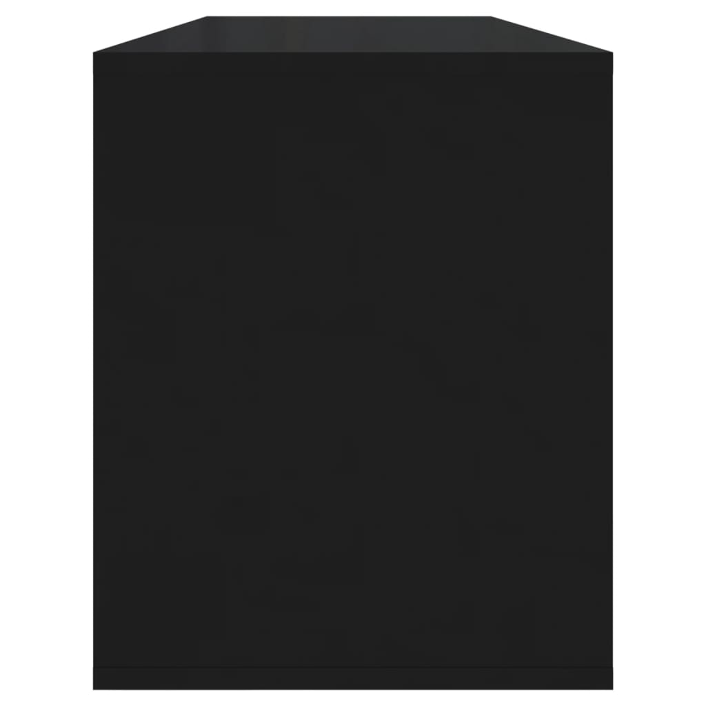 Meuble TV noir 130x35x50 cm en bois