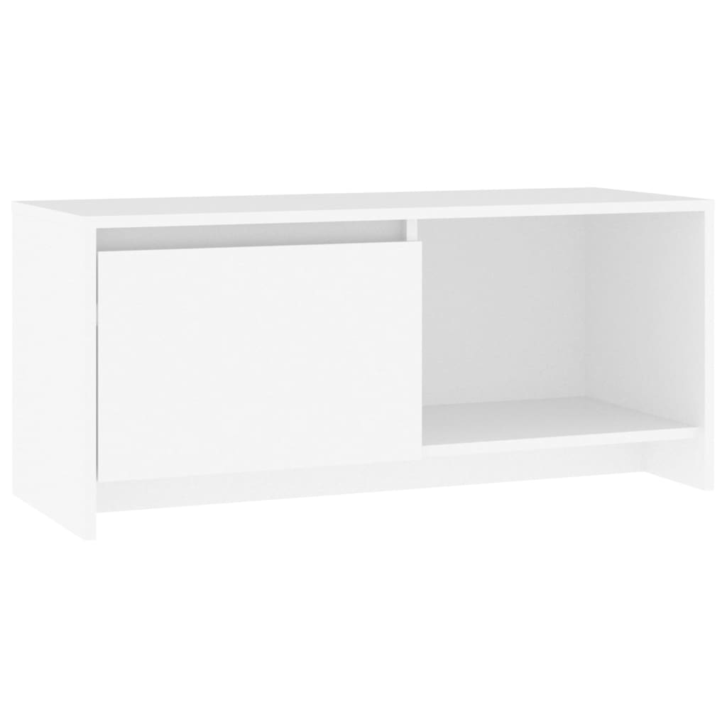 Meuble TV blanc 90x35x40 cm en matériau à base de bois