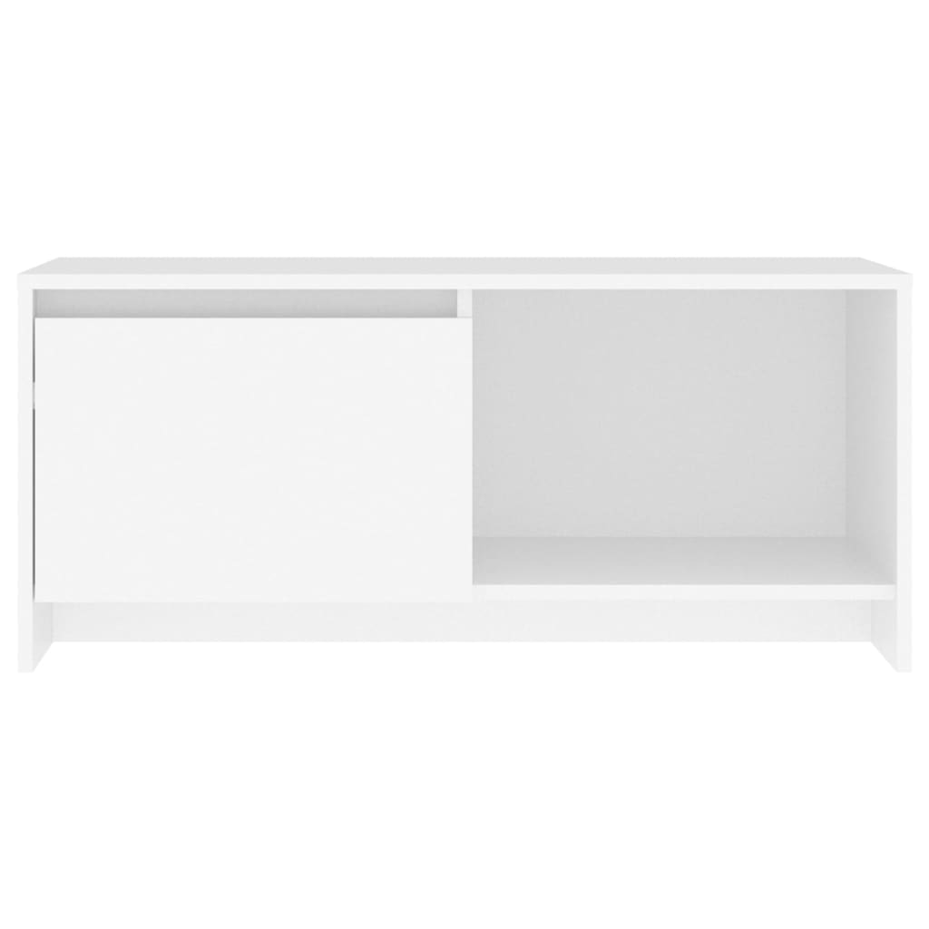 Meuble TV blanc 90x35x40 cm en matériau à base de bois