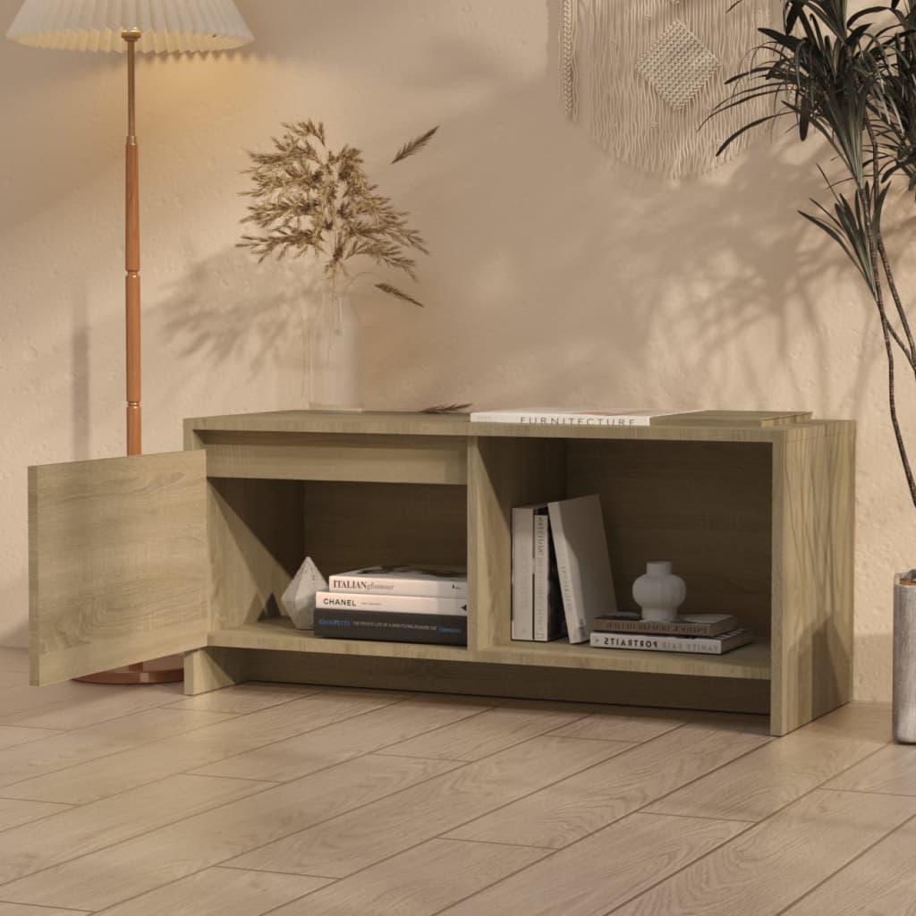 Meuble TV en chêne Sonoma 90x35x40 cm, matériau à base de bois