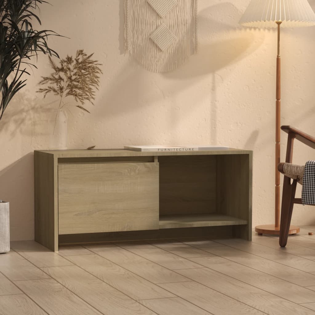 Meuble TV en chêne Sonoma 90x35x40 cm, matériau à base de bois