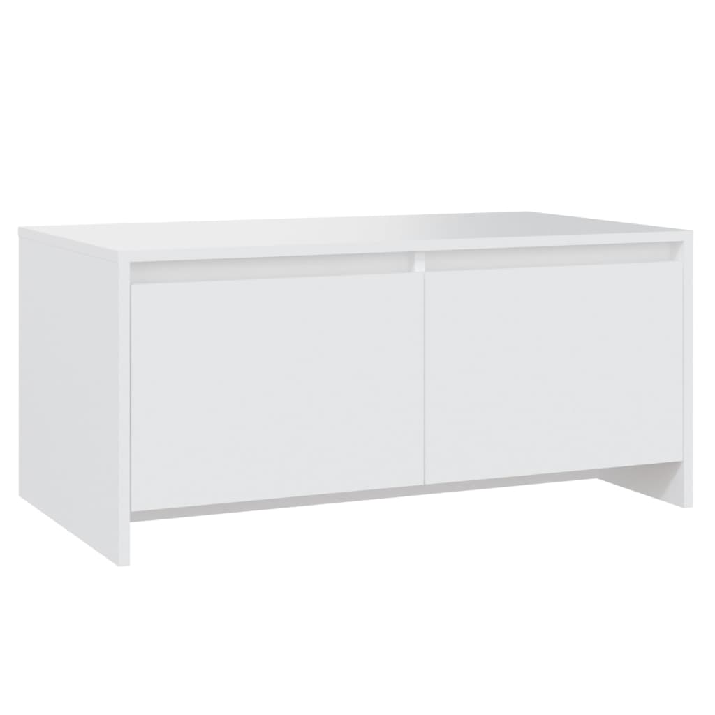 Table basse blanche 90x50x41,5 cm en bois