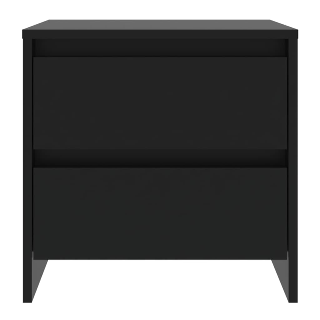 Tables de chevet, lot de 2, noires, 45 x 34,5 x 44,5 cm, en bois