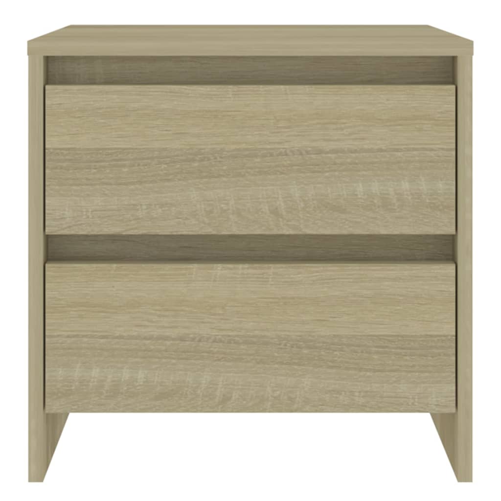 Tables de chevet 2 pcs. Chêne Sonoma 45x34,5x44,5 cm matériau bois