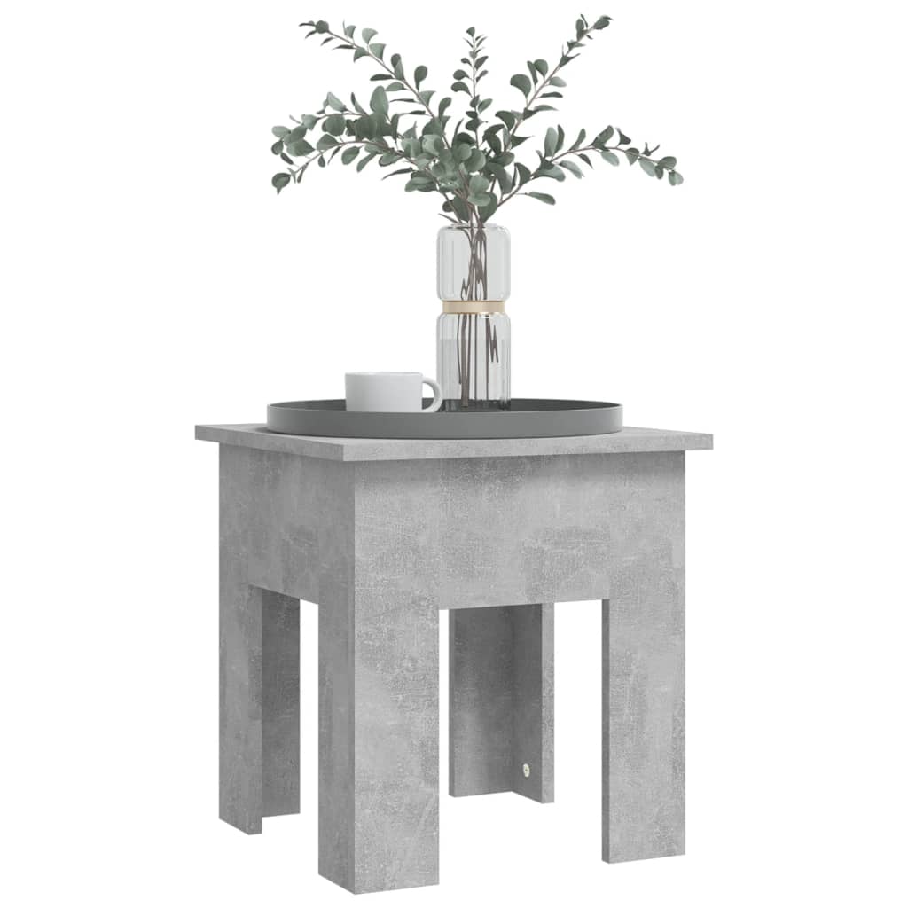 Table basse gris béton 40x40x42 cm en bois