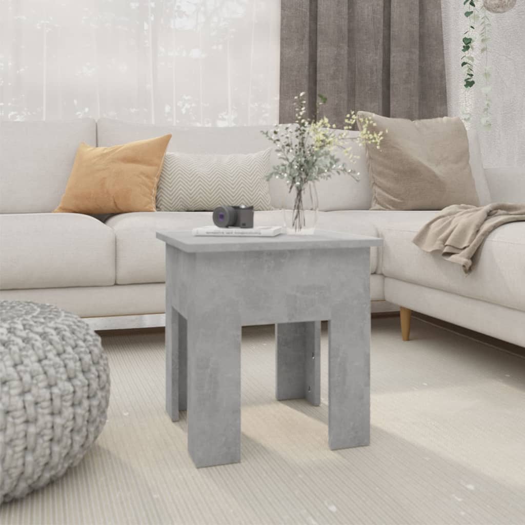 Table basse gris béton 40x40x42 cm en bois