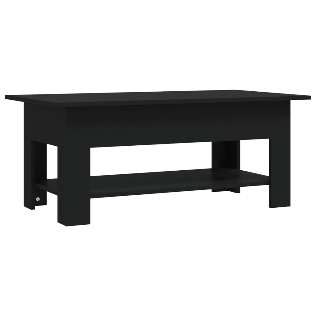 Coffee Table Black 102x55x42 cm Wood Material