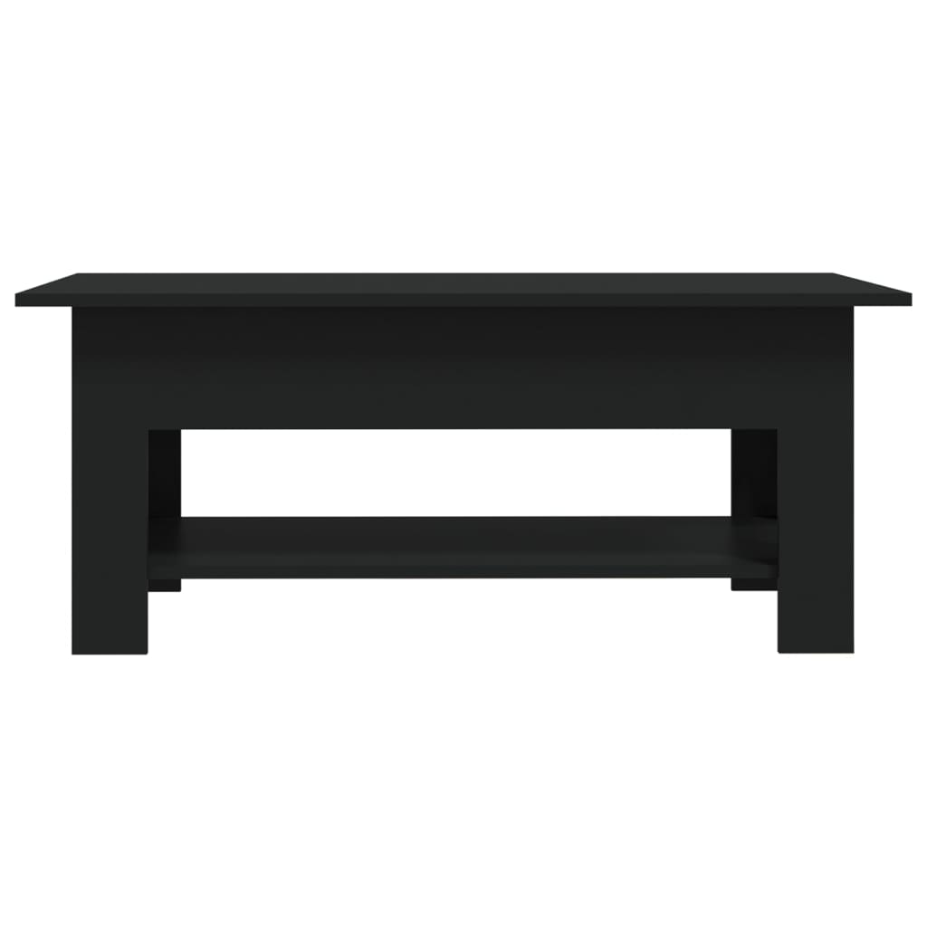Coffee Table Black 102x55x42 cm Wood Material