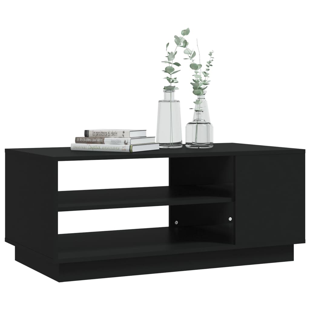 Coffee Table Black 102x55x43 cm Wood Material