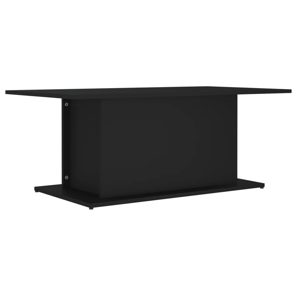 Coffee Table Black 102x55.5x40 cm Wood Material