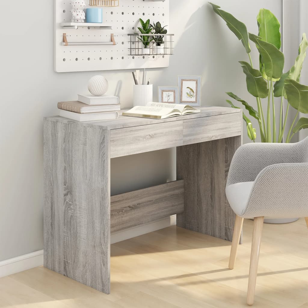 Bureau Sonoma gris 101x50x76,5 cm matériau bois
