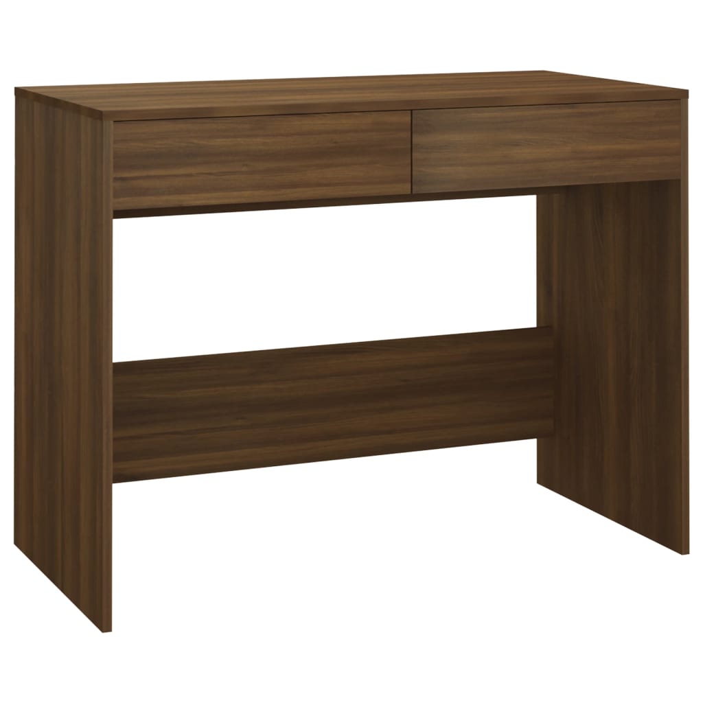 Desk Brown Oak Look 101x50x76.5 cm Wood Material