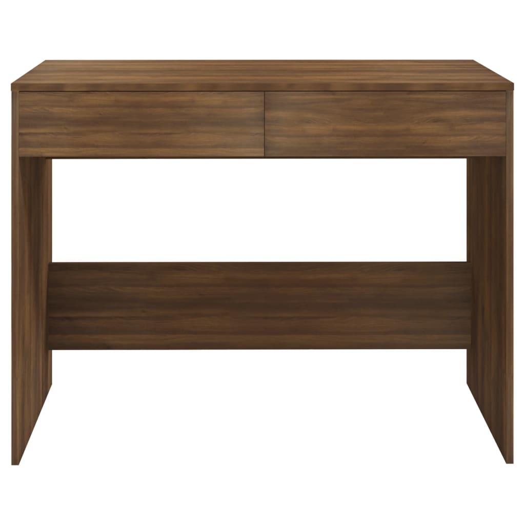 Desk Brown Oak Look 101x50x76.5 cm Wood Material