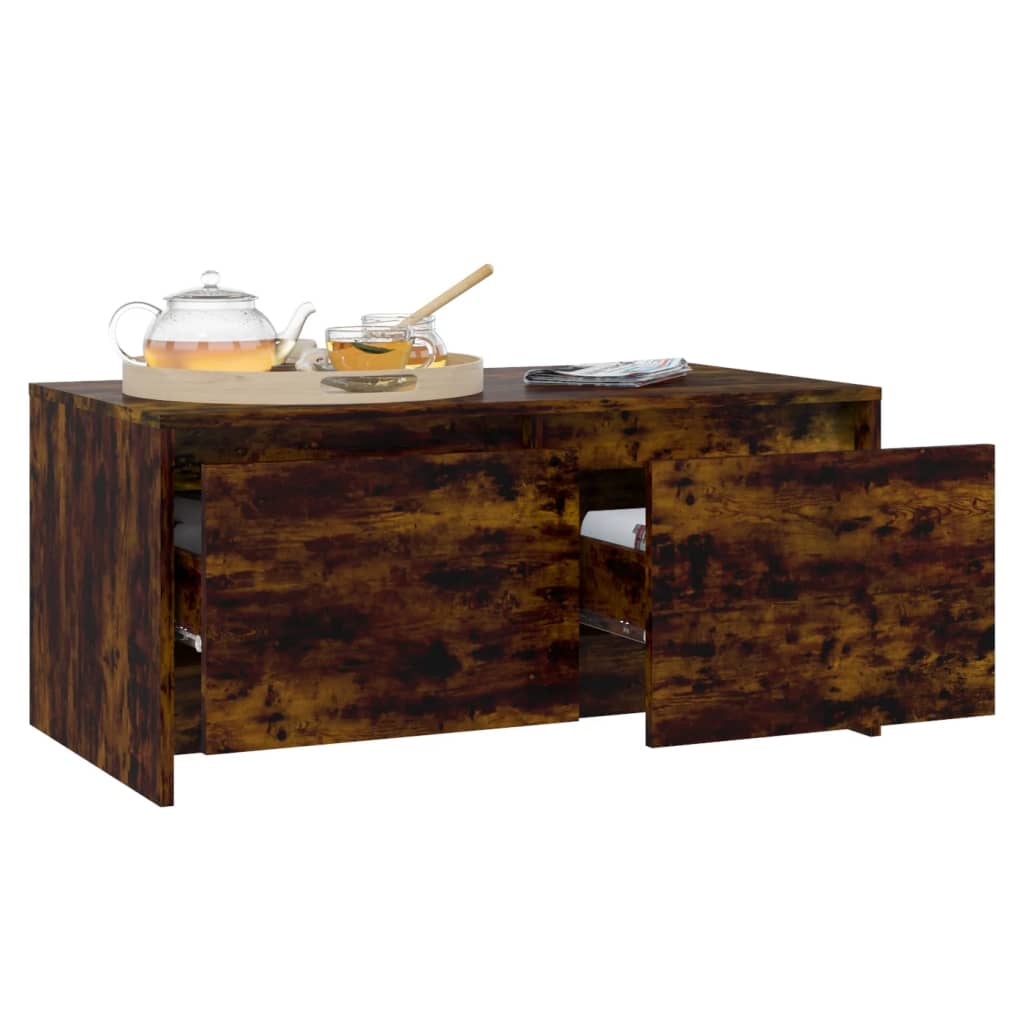 Coffee table smoked oak 90x50x41.5 cm wood material