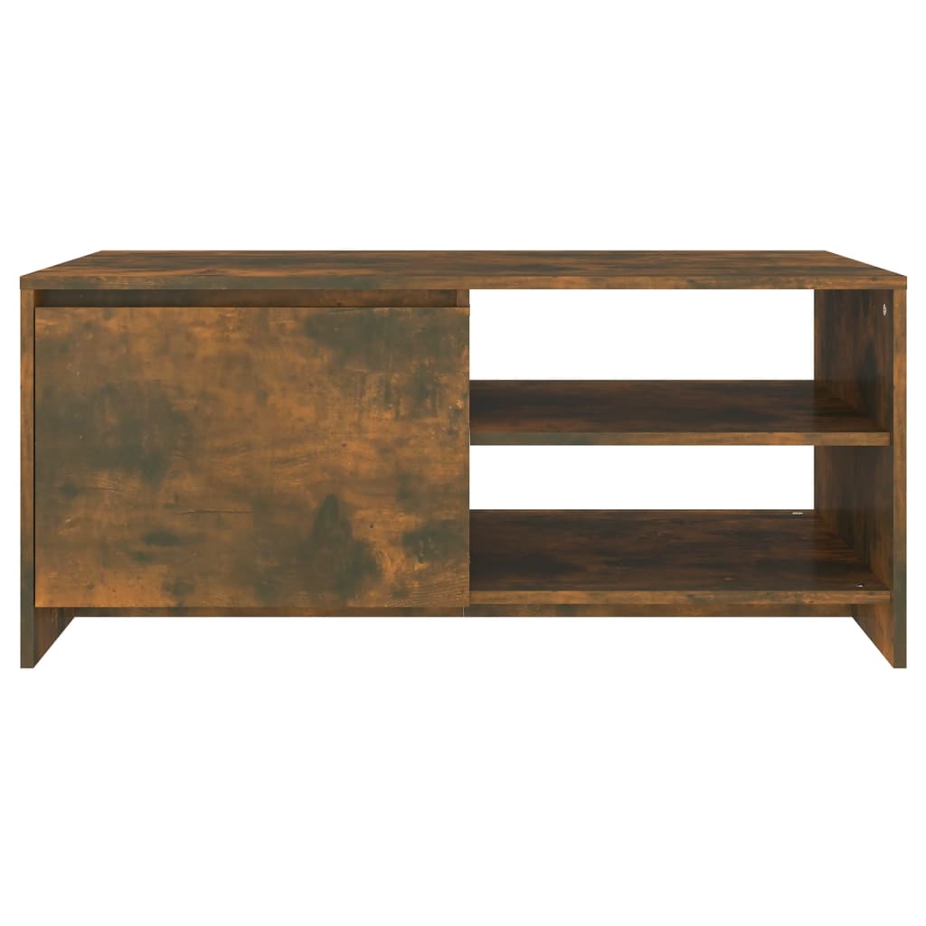 Coffee table smoked oak 102x50x45 cm wood material