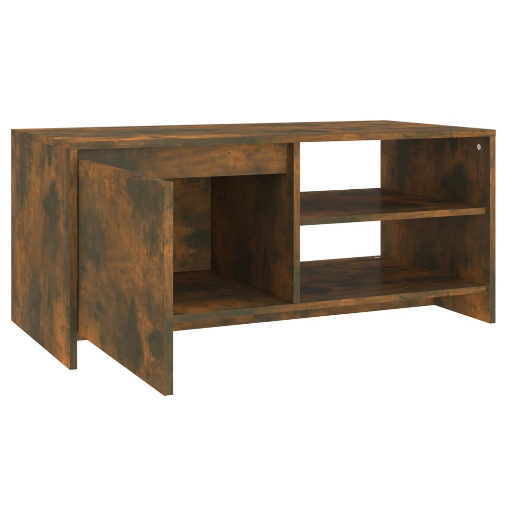 Coffee table smoked oak 102x50x45 cm wood material