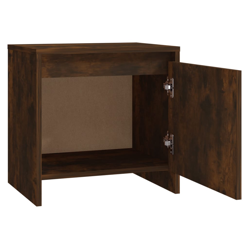 Tables de chevet 2 pcs. chêne fumé 45x34x44,5 cm matériau bois