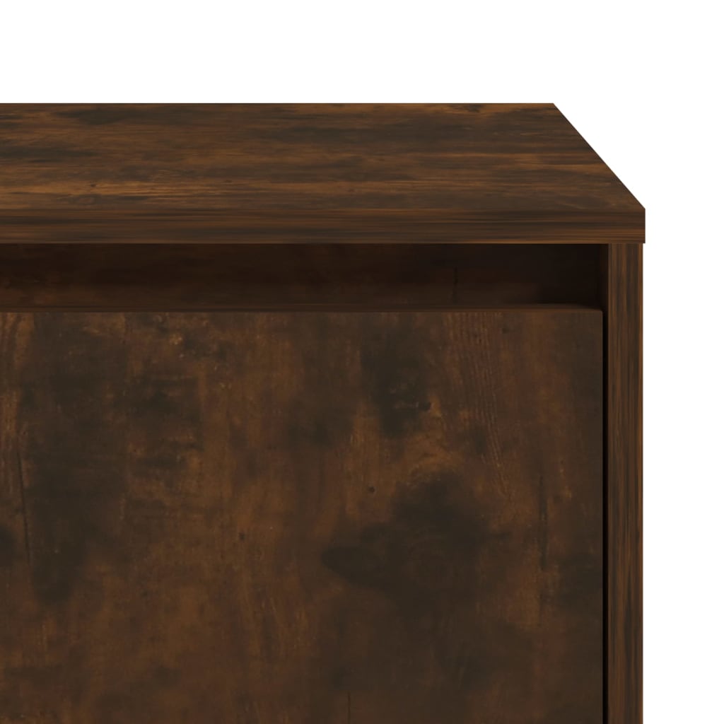 Tables de chevet 2 pcs. chêne fumé 45x34x44,5 cm matériau bois