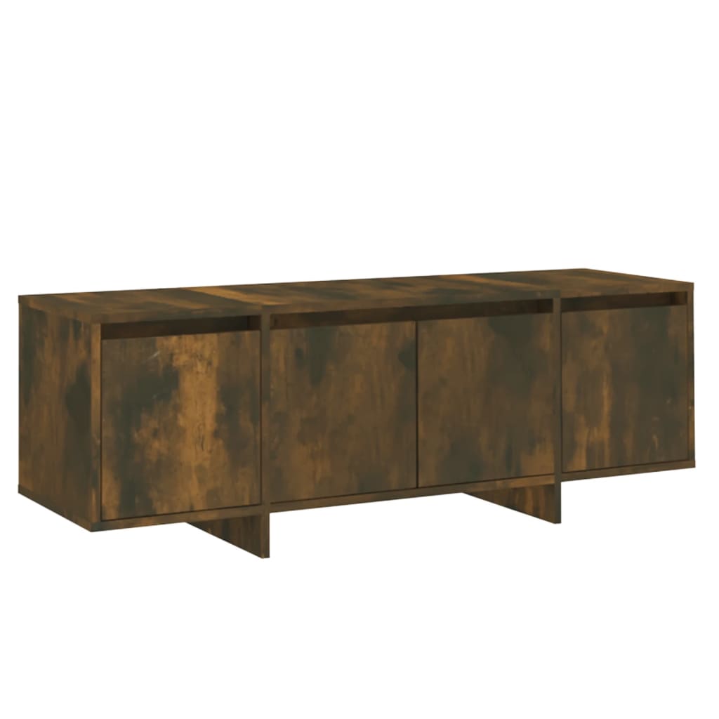 Meuble TV chêne fumé 120x30x40,5 cm matériau bois
