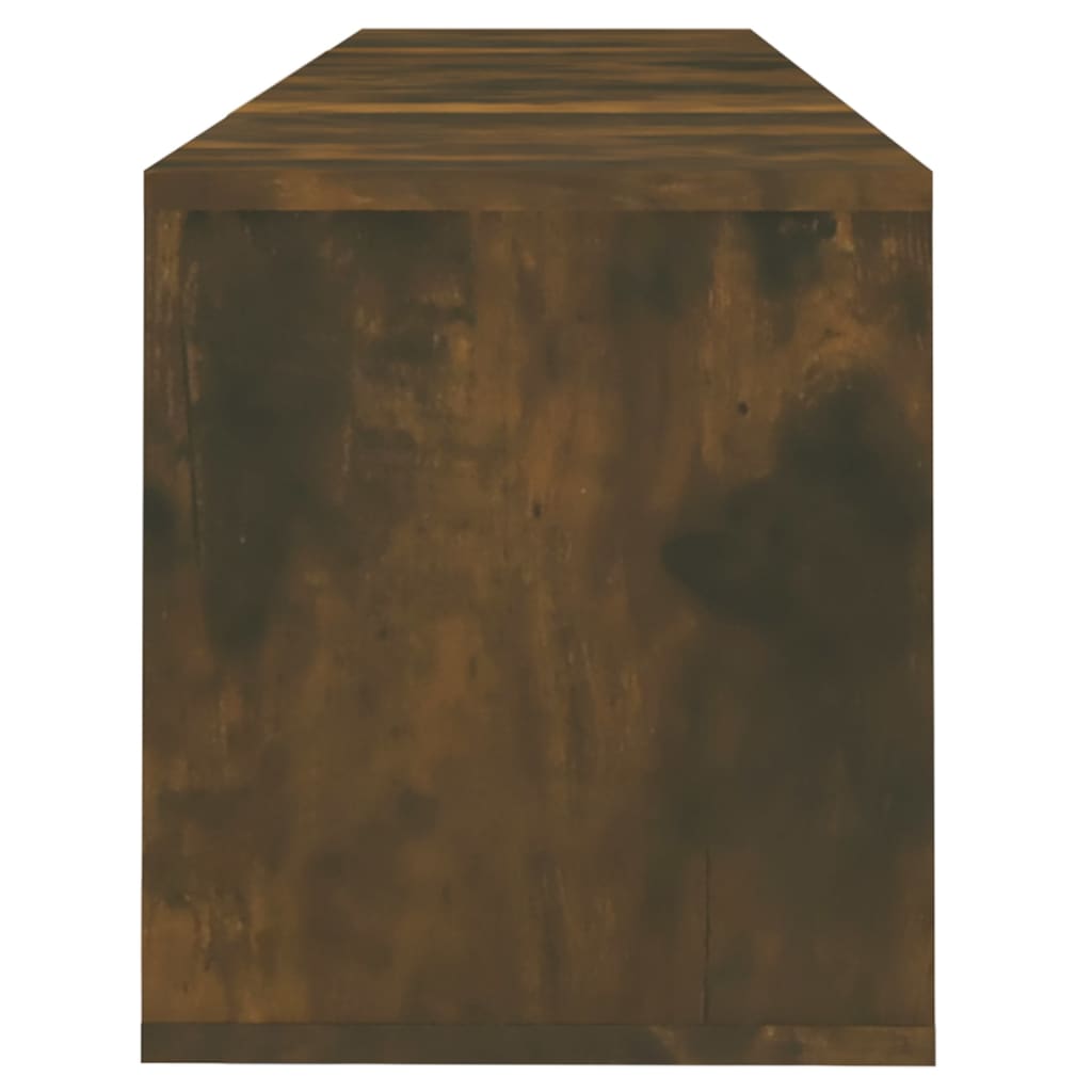 Meuble TV chêne fumé 120x30x40,5 cm matériau bois