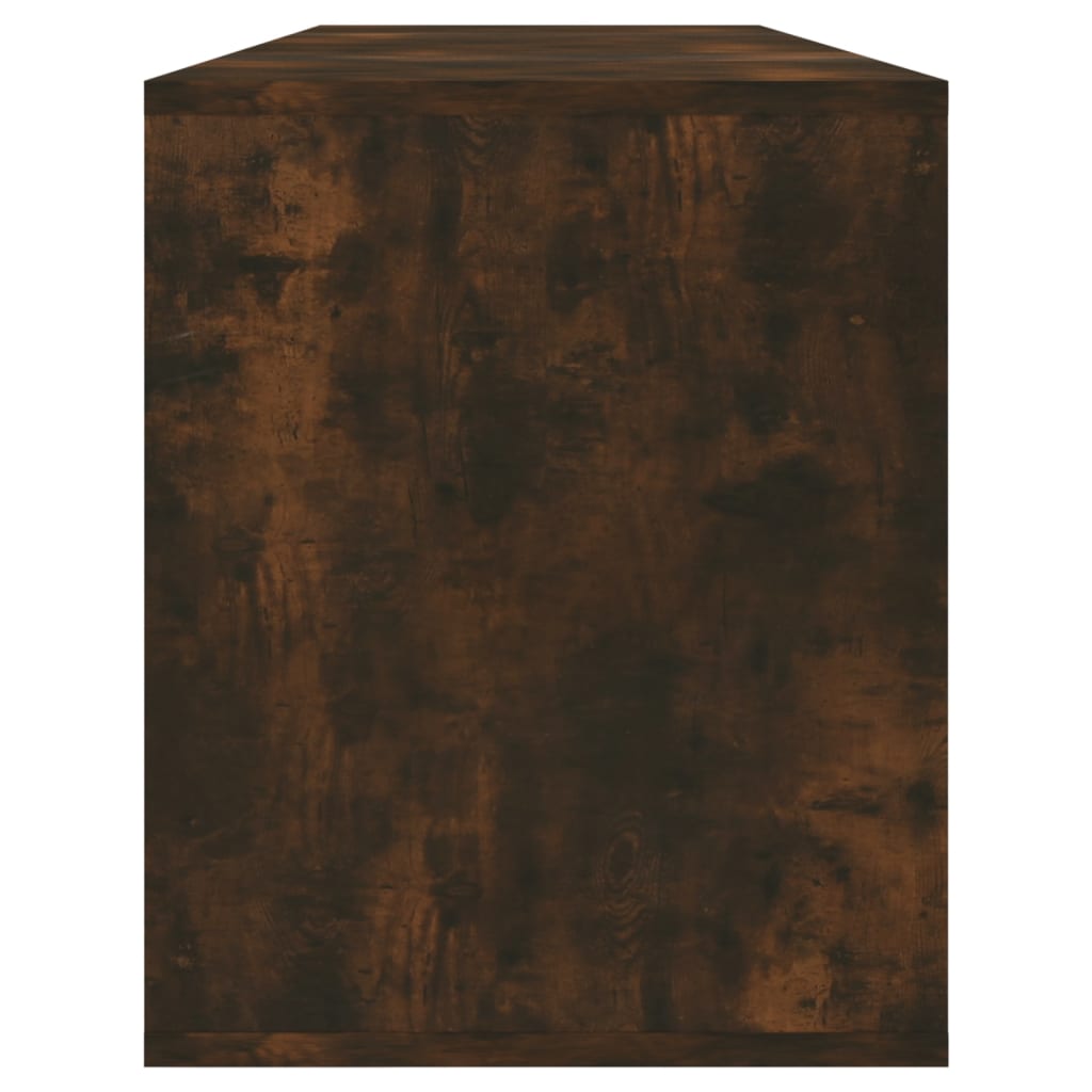 Meuble TV chêne fumé 130x35x50 cm matériau bois